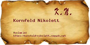Kornfeld Nikolett névjegykártya
