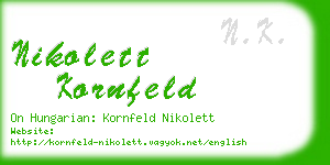 nikolett kornfeld business card